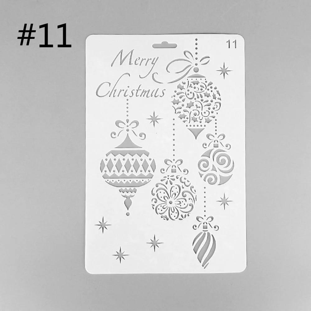 

Сделай сам Крафт Штамп Настенная Живопись Шаблон Цветка Скрапбукинг Тиснение Рождество Полые Трафареты 11