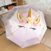 1PC Unicorn Stars Automatic Open/Close Umbrella with Windproof, 8-Rib Sturdy Canopy, Durable Ribs, Fashionable Design1384A
