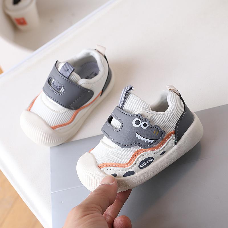 2026 Spring Baby Dinosaur Casual Walking Shoes for Toddlers Size 18, 12.5CM серый