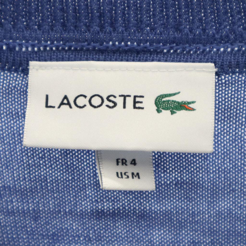 LACOSTE made in Japan Long sleeve knit 4 Blue Men's Used