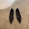 Pointed flat shoes single shoes women's 2025 new temperament pointed head shallow mouth low heel temperament grandma shoes fairy shoes