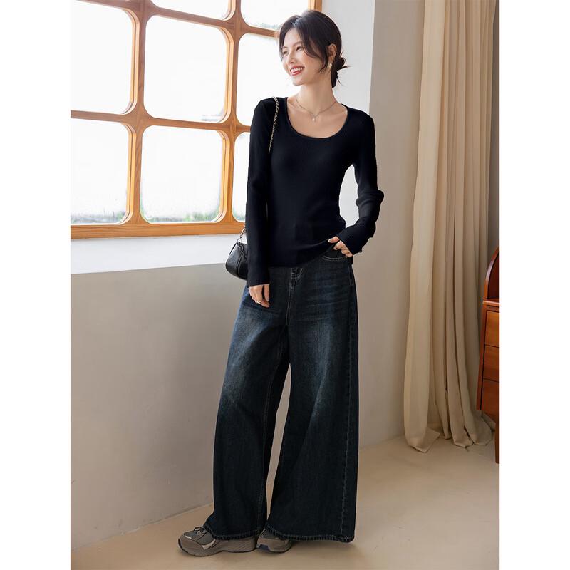 Mokana Women's Elegant Long Sleeve Knit Top