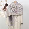 Jacquard Cashew Long Scarf Warm Acrylic Shawl With Tassels Ethnic Style Wrap
