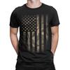 Novidade Camuflagem Bandeira Americana EUA Militar Táticas Camuflagem Deserto Camisetas para Homens Gola Redonda Manga Curta Camiseta Roupas