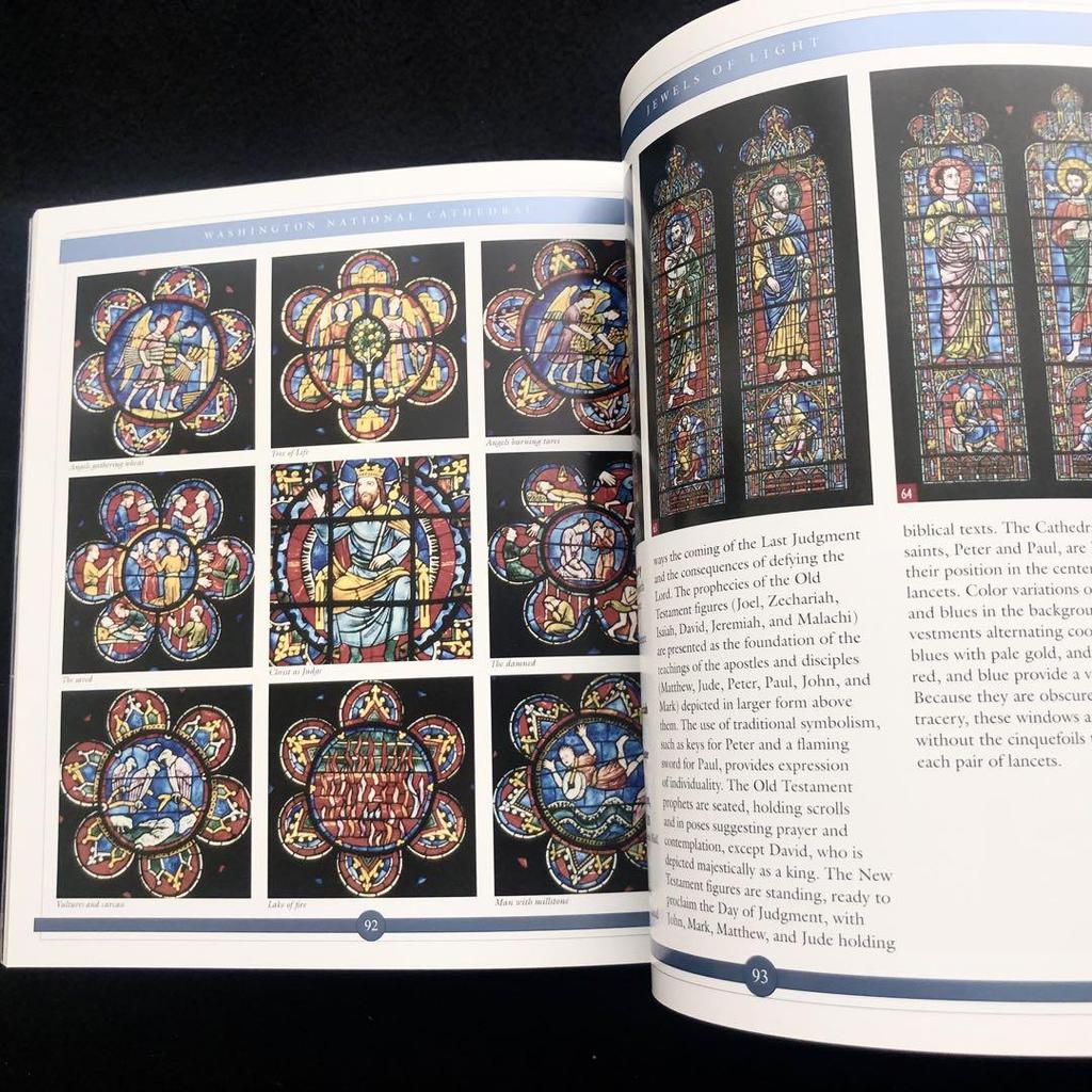 [USED] Washington National Cathedral stained glass photo book "JEWELS OF LIGHT