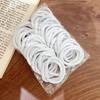 50PCS No Damage Colorful Elastic Hair Ties Non-Slip Ponytail Holders  For Women