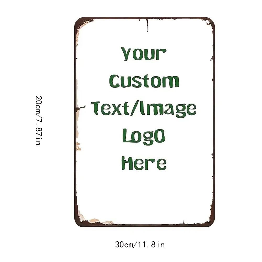 

1 piece of 2D flat custom UV-printed wooden sign with your photo and text, 20.32x30.48 cm - personalized custom image and text
