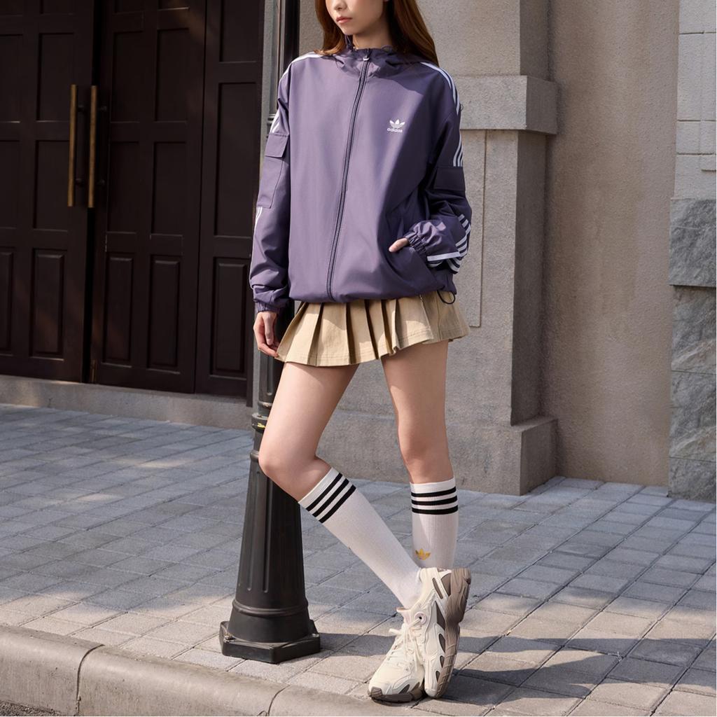 Adidas Originals Stag Track Commuting Casual Sports Hooded Striped Long Sleeve Jacket Unisex Jacket KV8847