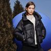 Fila Fitness Simple Solid Color Fashion Retro Classic Versatile Loose Casual Comfortable Warm Hooded Down Jacket Women Outerwear A51W541903FBK
