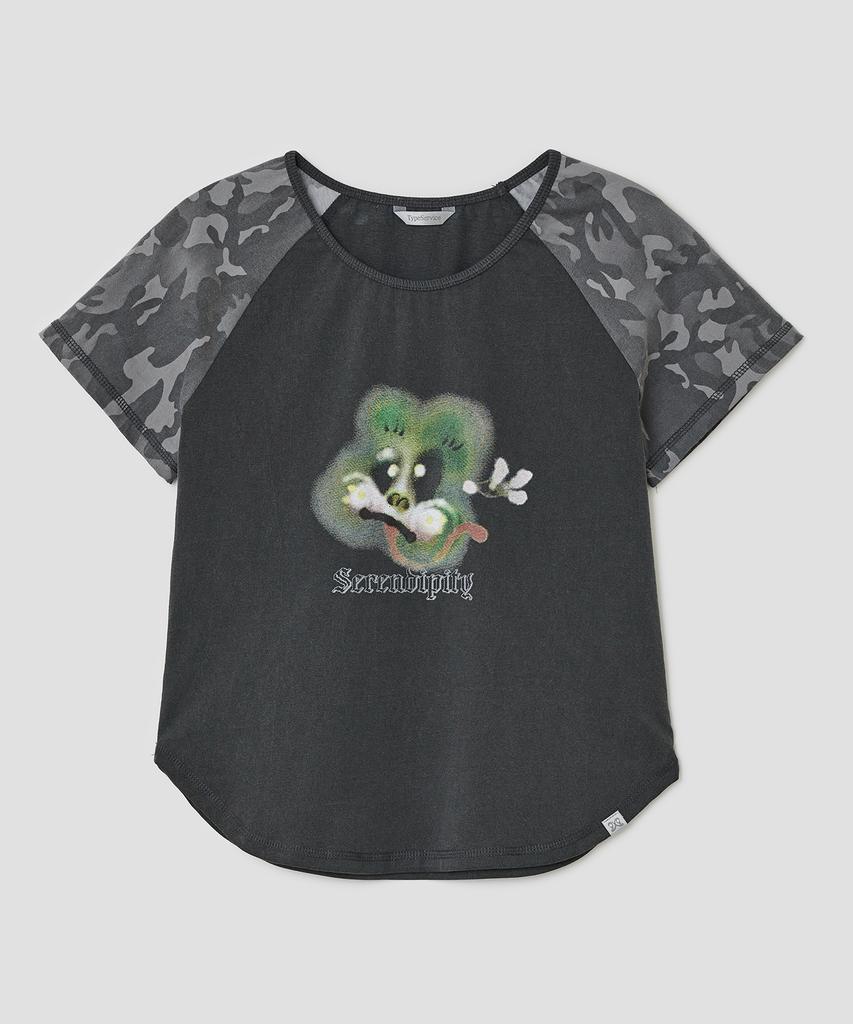 Taibseobiseu Froggy Raglan Top [Charcoal]