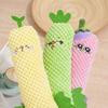 Green Vegetable Shaped Plush Dog Chew Toy Squeaky Free Interactive Teething Toy for Puppy Small Dogs