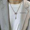 Chrome Hearts CH Cross Clavicle Chain: Trendy Unisex Pendant Necklace, Korean/Japanese Style, Thai Silver Finish