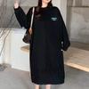 Women's Fashion Fall Winter Long Sleeve O-Neck Loose Waistline Casual Dresses