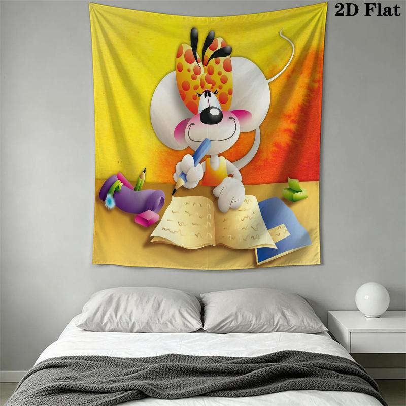 diddl Wall Tapestry Aesthetic Wall Hanging Printed Fabric Blanket Decorative Tapestries for Bedroom Living Room Home Decor