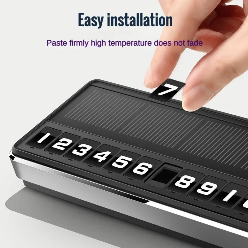 Універсальна металева картка для тимчасового паркування автомобіля, поворотна номерна табличка для телефону, алюмінієві наклейки, парковка, стоп, в автостайлінгу, автоаксесуари