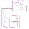 VidaXL Fauteuil Inclinable, Chaise de Relaxation, Siège avec Accoudoirs et Dossier, Fauteuil TV de Salon, Moderne, Beige 373454