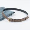 Lychee Pattern Head Layer Genuine Leather Women's Belt Cowhide with Casual Pants Spring and Summer Belt Leather
