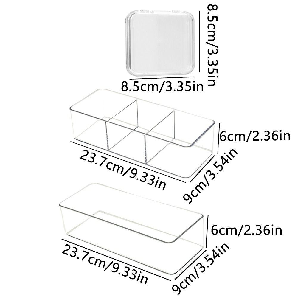 Multi-functional Press-On Nail Display Case Dust-proof Badge Storage Box  Collectible