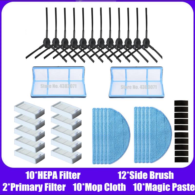 side Brush hepa Filter Mop Cloth Primary dust Filter for ilife V50 V55 ilife v5 v5s V3 V3s v5pro x5 v5s pro vacuum cleaner parts