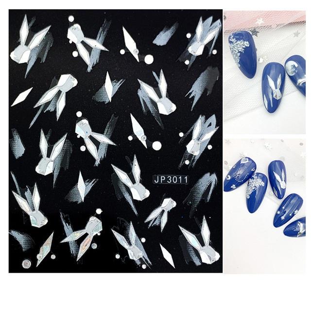 

5D наклейки для дизайна ногтей, украшения, самоклеящиеся наклейки для дизайна ногтей, дизайн маникюра, наклейка с белым снегом для дизайна ногтей, с Рождеством