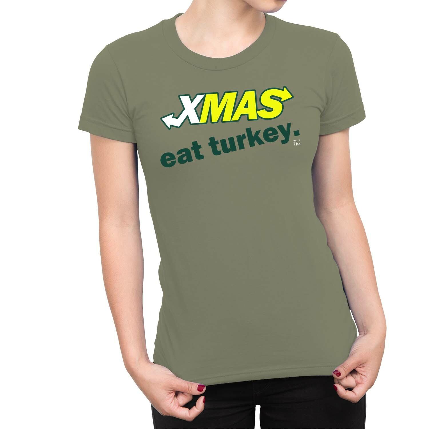 1Tee Womens Xmas Eat Turkey T-Shirt M