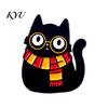 Cat Lover Brooch Cartoon Black Pin, Enamel Animal Lapel Pin for Collars Decorative Pins Men Women, Badge Clothing Bags Scarves Sweaters Canvas