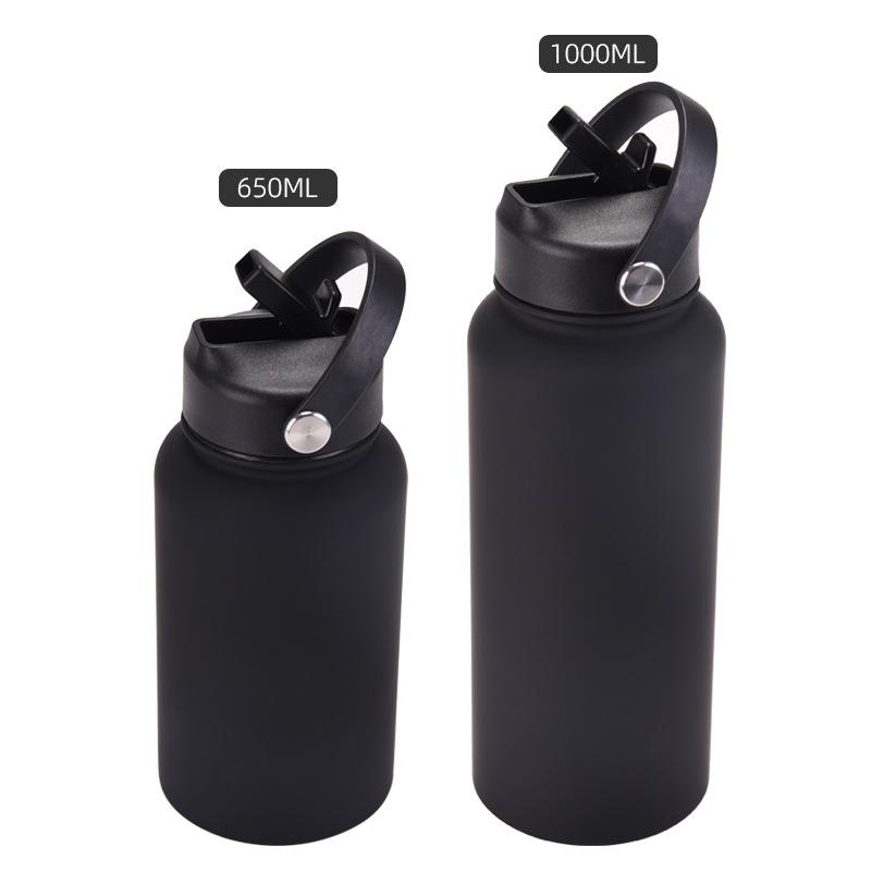 PuraCool Personalised Water Bottle 650ml/22oz Insulated Thermos Customised Tumbler Flask with Straw