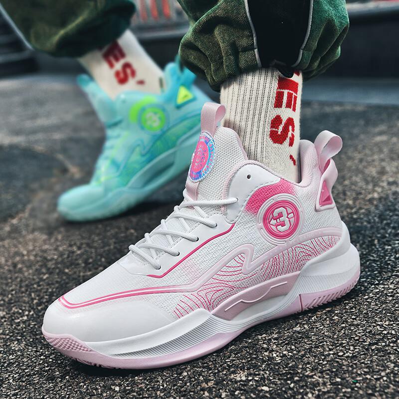 

2025 баскетбольные кроссовки мужские и женские кожаная поверхность водонепроницаемые, нескользящие, износостойкие и амортизирующие студенческие двухцветные тре 35