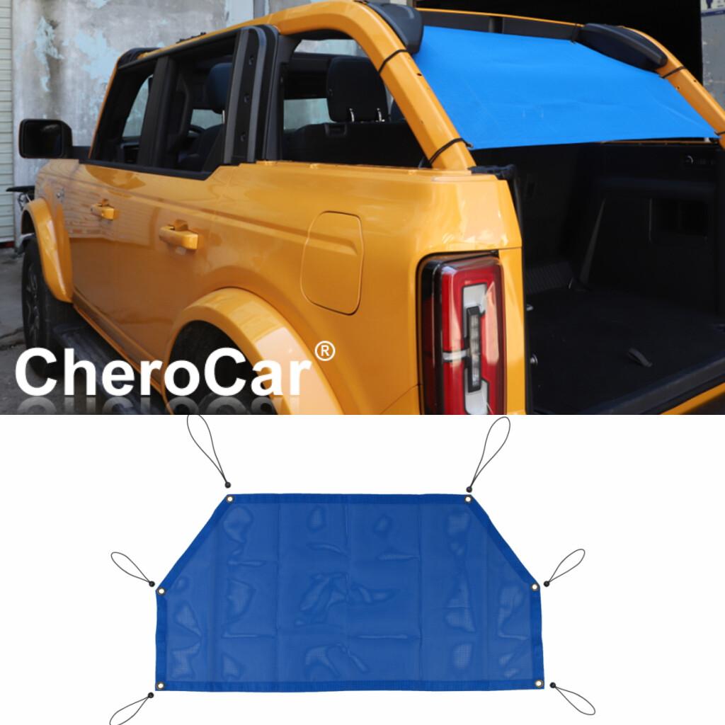 Car Trunk Isolation Net Cargo Net Backseat for Ford Bronco 4 Door -25 Blue