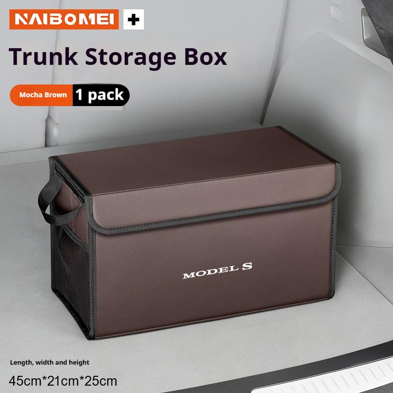 Car Trunk Foldable Storage Box Multi-Purpose Storage Organizer Bag Large-Capacity Stowing Tidying Bag For Tesla Model S