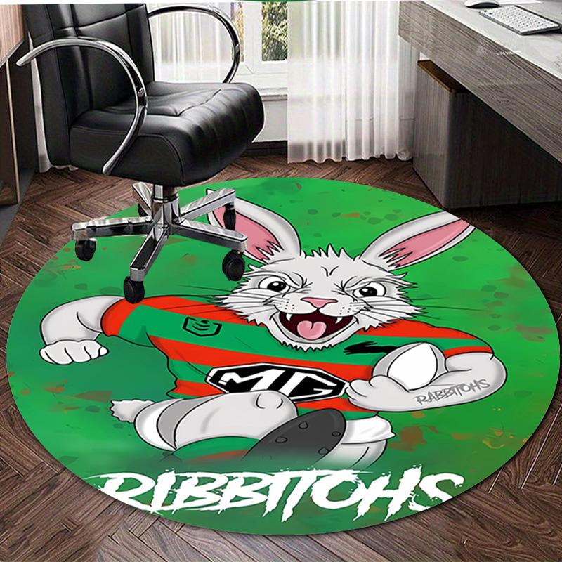 1 ks Fotbalový tým (66) Designový kulatý koberec s potiskem pro ložnici, obývací pokoj, domácí dekoraci, předložky, podložka, protiskluzová podložka, koberec k posteli