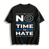 2021 Minimalist Geometric Line Blue White Contrast Casual Tee Pure Cotton T-shirt