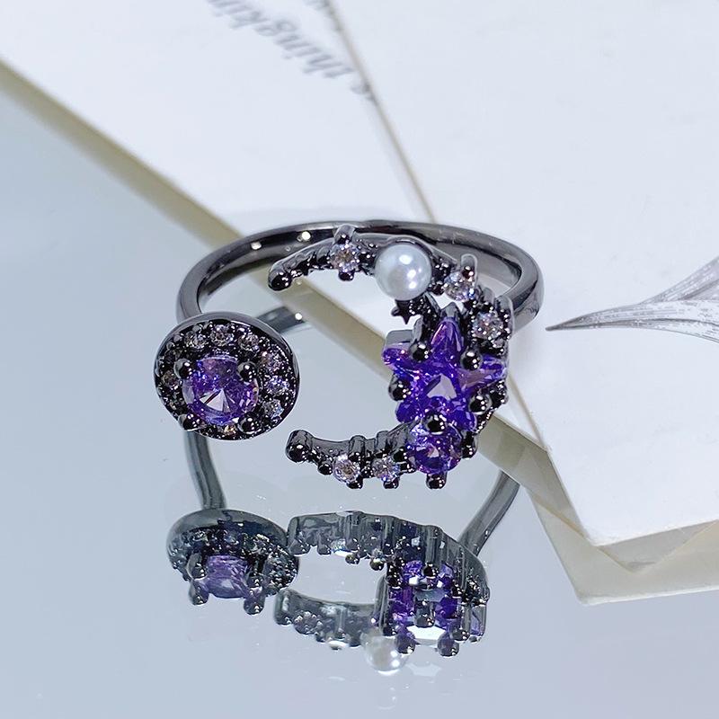 Vintage Halloween Spider Crow Open Ring - Trendy Punk Stacking Finger Ring for Women