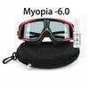 Lunettes de Natation Myopie -1,5 à -10,0 Dioptries, avec Spray Anti-Buée, Protection UV Sangle Réglable pour Hommes Femmes