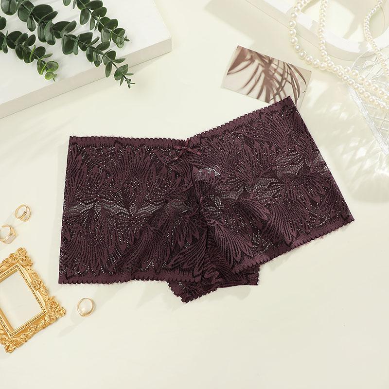 FINETOO 1Pcs Sexy Lace Panties for Women Floral Hollow Out Cheekie Style Sexy Underwear Female Intimates Lingerie Finetoo Design Panties
