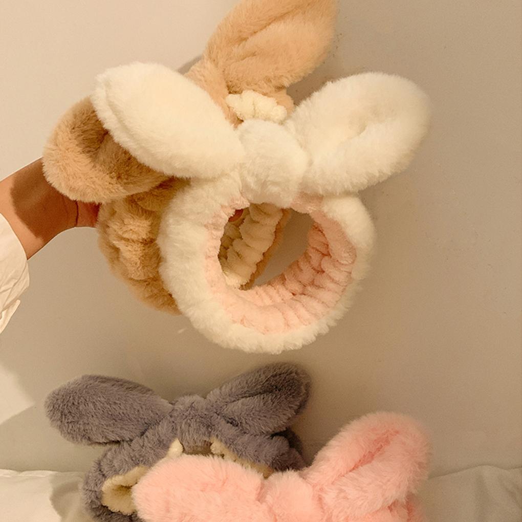 Cute Animal Ears Makeup Hair Band Wide Applications Comfortable To Wear Skin Care Hair Band Headband