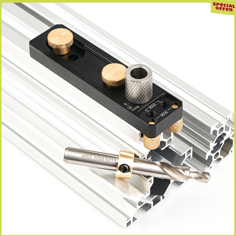A34R Track Drill Guide With Sliders Countersunk Step Drill Guide Punch Connection Tool Hole Punching Guide Tools Punch Aid