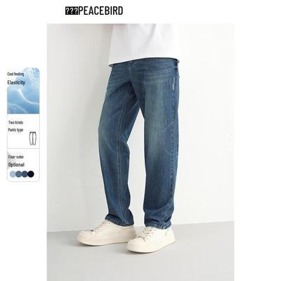 Peacebird Herren Ice Core Baumwolle Light Wash Slim-Fit Jeans