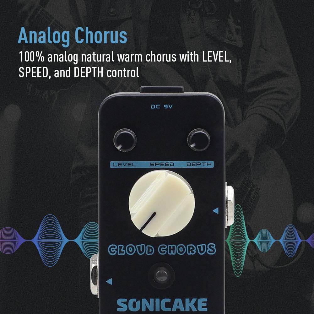 SONICAKE Cloud Chorus Guitar Effects Classic BBD True Bypass Pedal, Analog, Style,