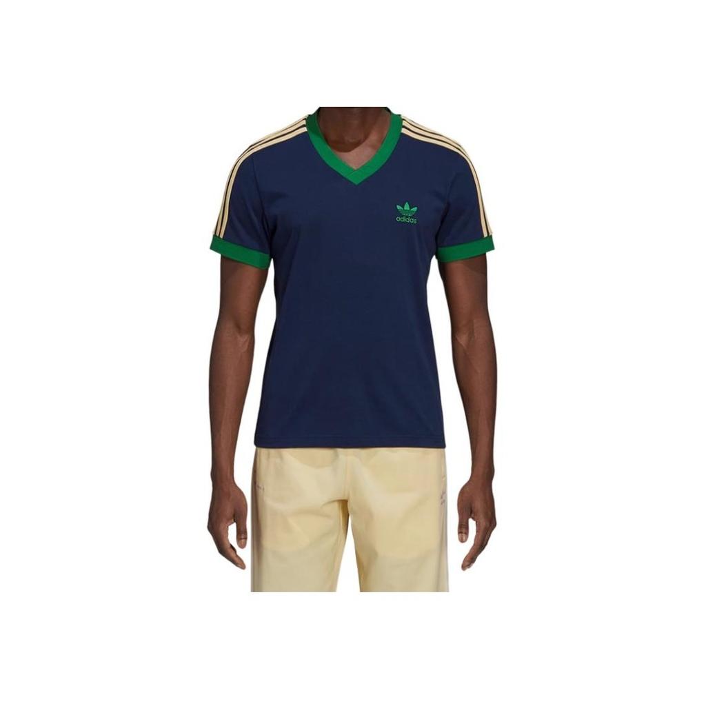 Adidas Originals Breathable Fashion Versatile Short Sleeve T-Shirt Men Tops Dark-Blue GU0755