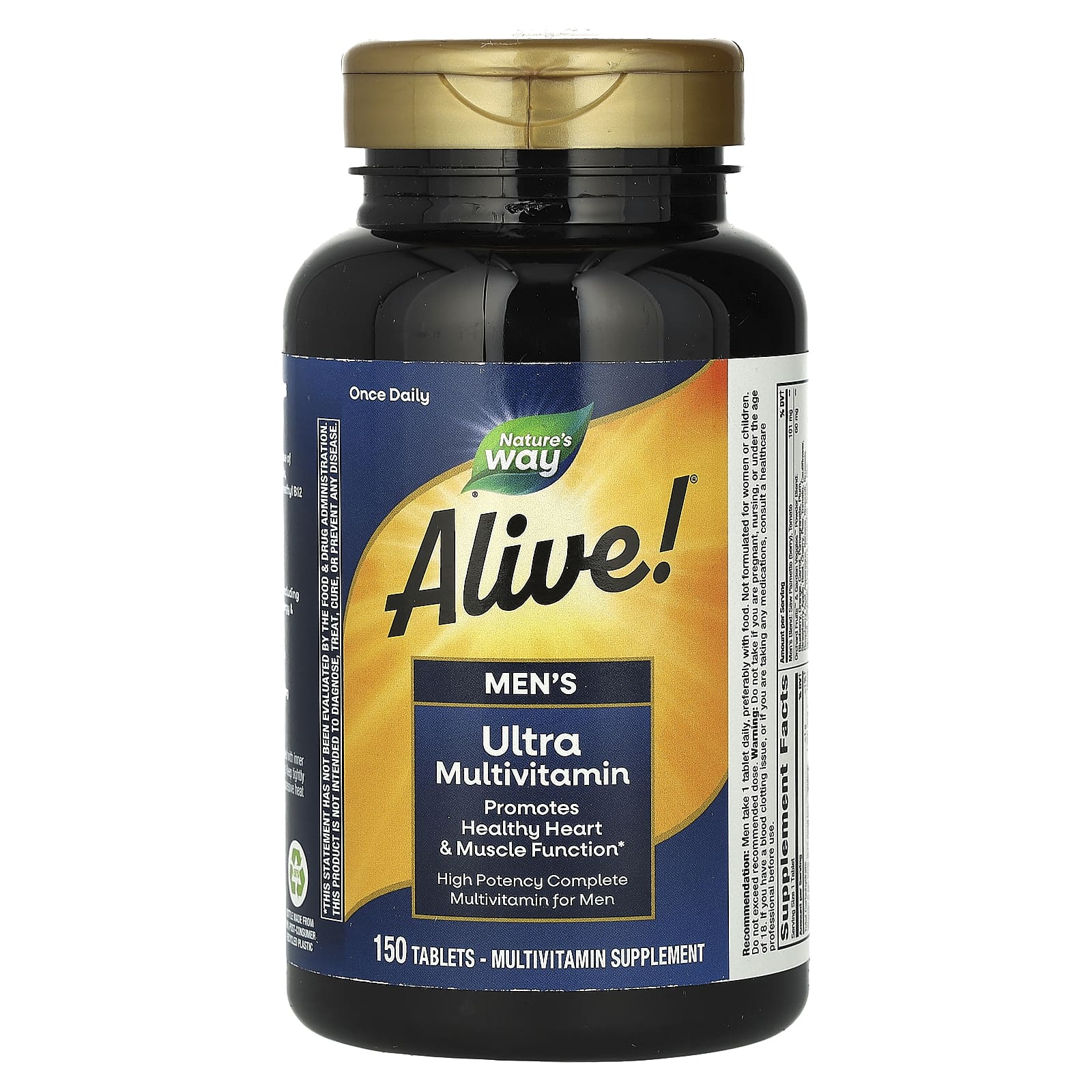 

Nature S Way, Alive! Men s Ultra Multivitamin, 150 Tablets