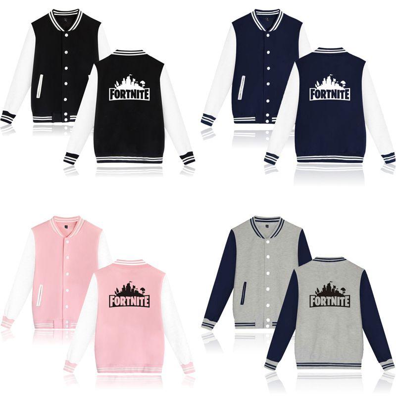 Plus Menwomen Autumn Size Buttons Sweatshirt Fortnite Fashion Jackets Baseball
