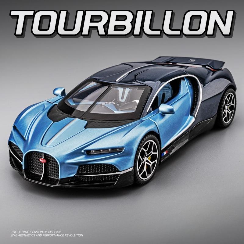 Simulation 1/32 Bugatti Tourbillon Alloy Sports Car Model Diecast Metal Miniature Voiture Children Boy Toy Vehicle Birthday Gift