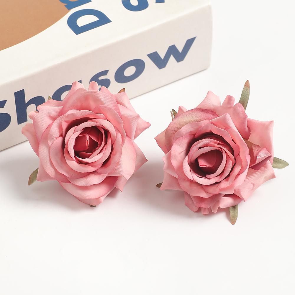 10/20Pcs Artificial Rose Flowers 6.5CM Silk Fake Flowers for Home Room Decor Party Garden Wedding Decoration DIY Gifts Accessory