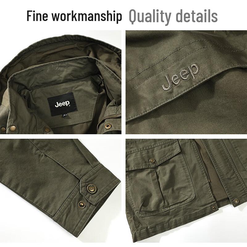 JEEP Men's American Retro Hooded Workwear Jacket