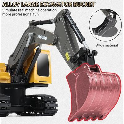 New 2.4G Remote Control Excavator Dump Truck RC Model Car Toy Professional Alloy Plastic Simulation Construction Vehicle for Kid