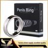 Stainless Steel Long-Lasting Lock Semen Ring: Male Enhancement Erotic Toy