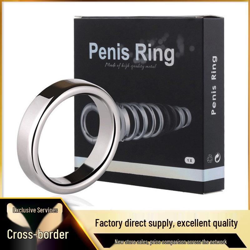 Stainless Steel Long-Lasting Lock Semen Ring: Male Enhancement Erotic Toy