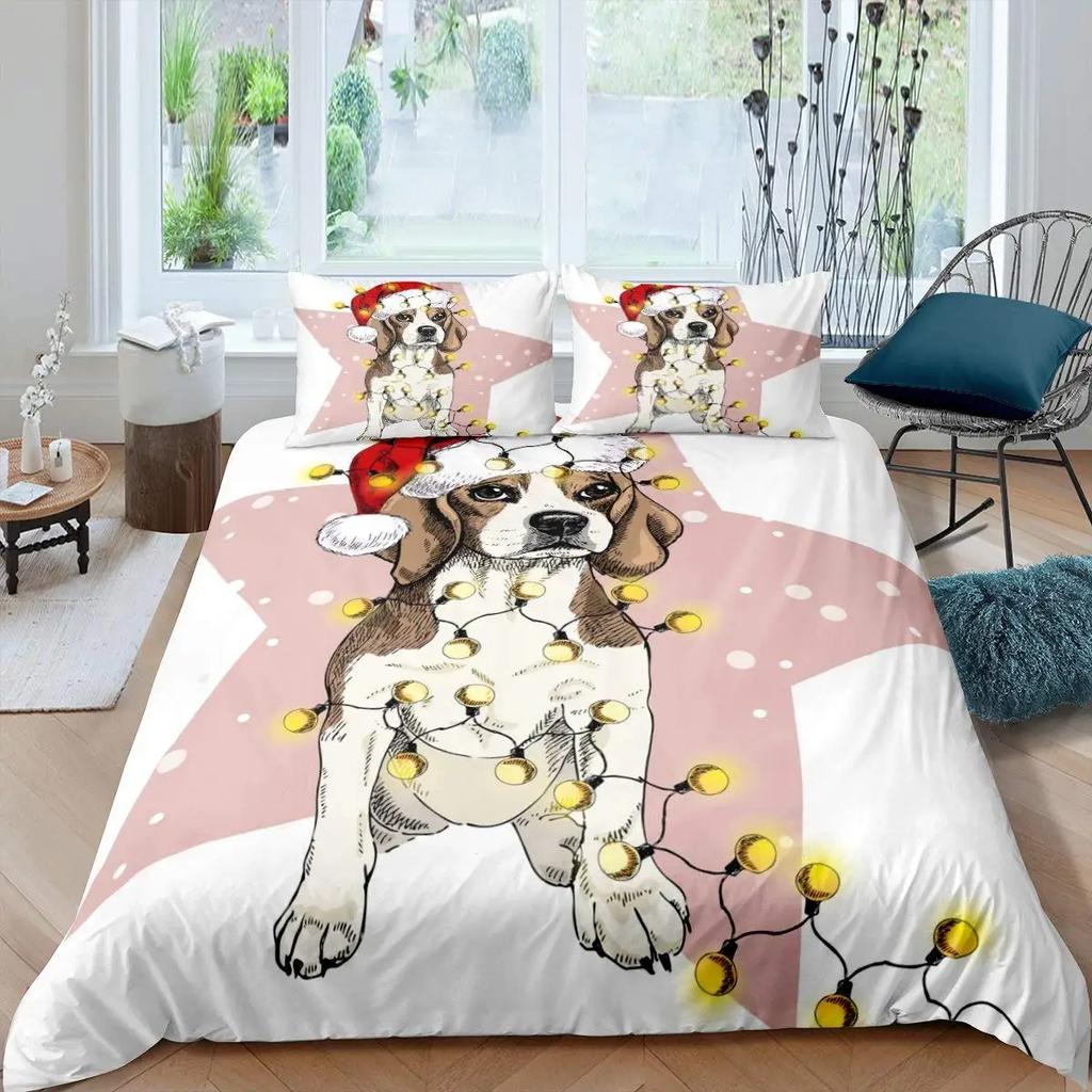 Hunde Bettbezug Haustier Welpe Cartoon Welsh Corgi für Kinder Jugendliche Tier Polyester Steppdeckenbezug Hundeliebhaber Geschenke für Freundin Queen King