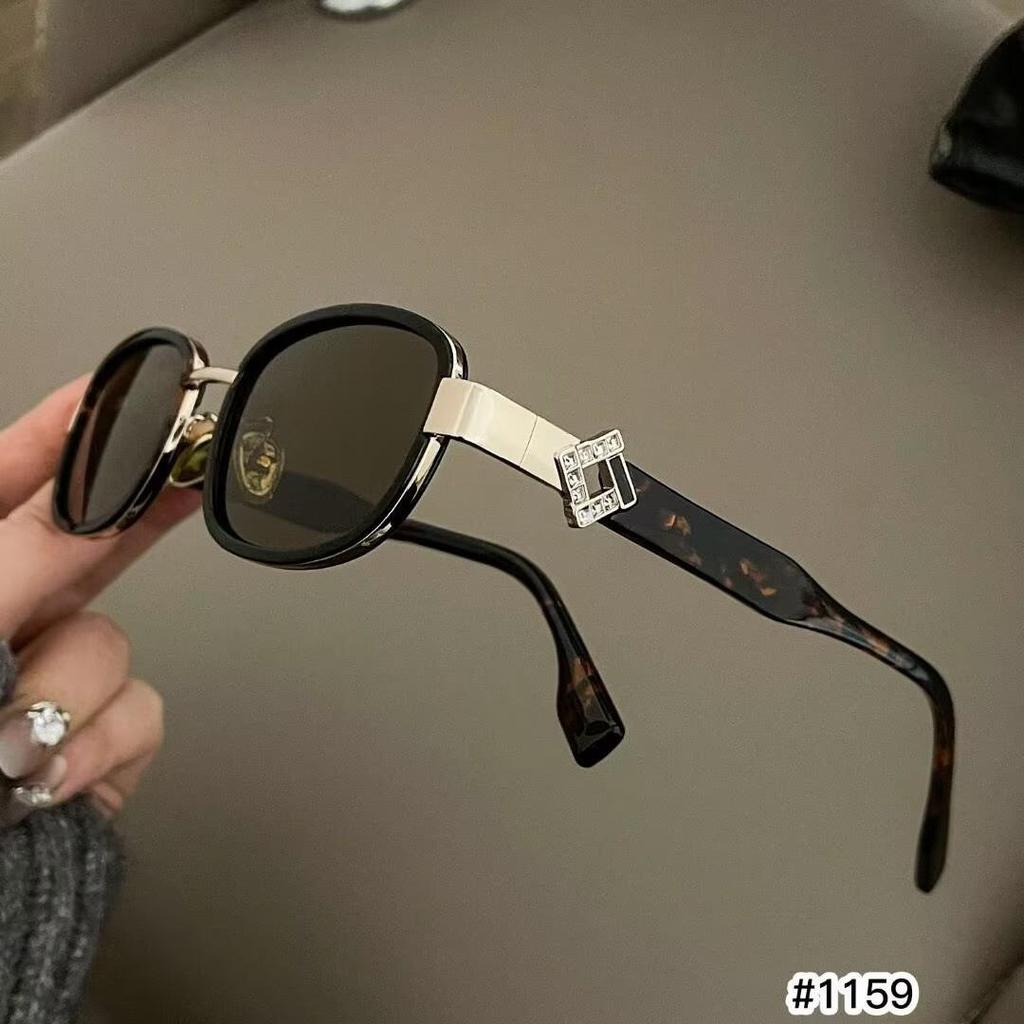 Lunettes de soleil Rétro Européennes Cadre Métallique Ovale Protection UV Strass - 2026 Style Tendance Haut de Gamme